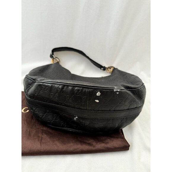 Gucci Guccissima Hobo GG Leather Twins Medium Shoulder Bag Brown - Picture 6 of 16